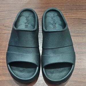 Sperry Black Slide Sandals